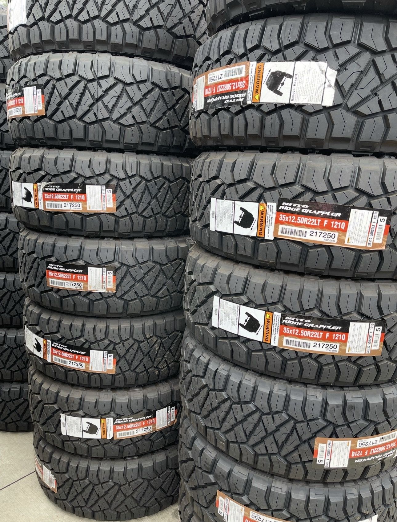 New Nitto 35X12.50R22 Ridge Grappler Tires