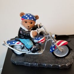 Faithful Fuzzies Born To Ride Collection Sculpture #4326G
