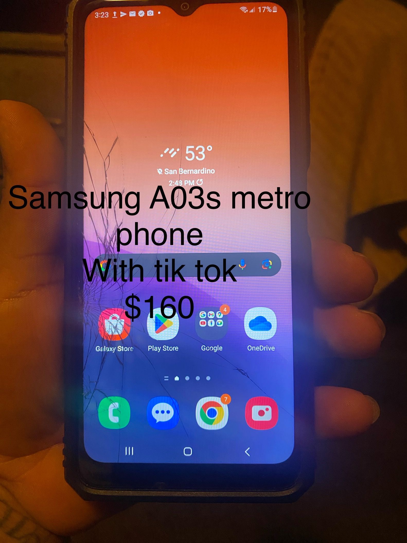 Samsung A03s Metro phone With Tik Tok