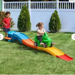 Step2 Racing Green Up & Down Roller Coaster Ride-On: Pedal Push Toy for