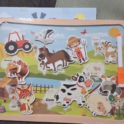 Toddler Magnet Wooden Puzzle - New*