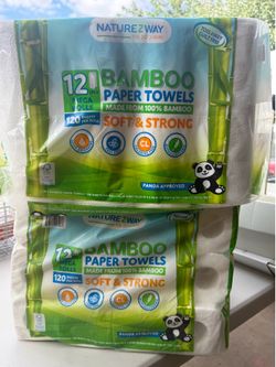 100% Bamboo Paper Towelsv 12 rolls x  $20 - Retail $34.99 pk