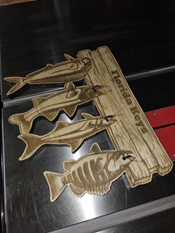 Laser Cut Catch Of The Day Wall Mounted Key Holder 