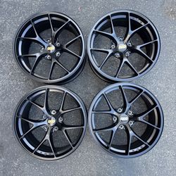 New 18 Inch BBS RI-A Style Wheels 18x8.5 +35 5x120 Matte Black Rims Set of 4 CB72.6