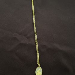 St. Anthony Pray For Us Religious Medal Oval Pendant And Chain