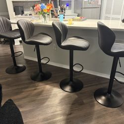 Black adjustable Bar Stools