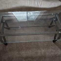 Glass Top Coffee Table & 2 Side Tables
