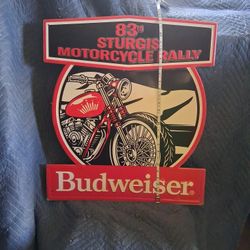 Large Metal 83rd Sturgis Budweiser Sign