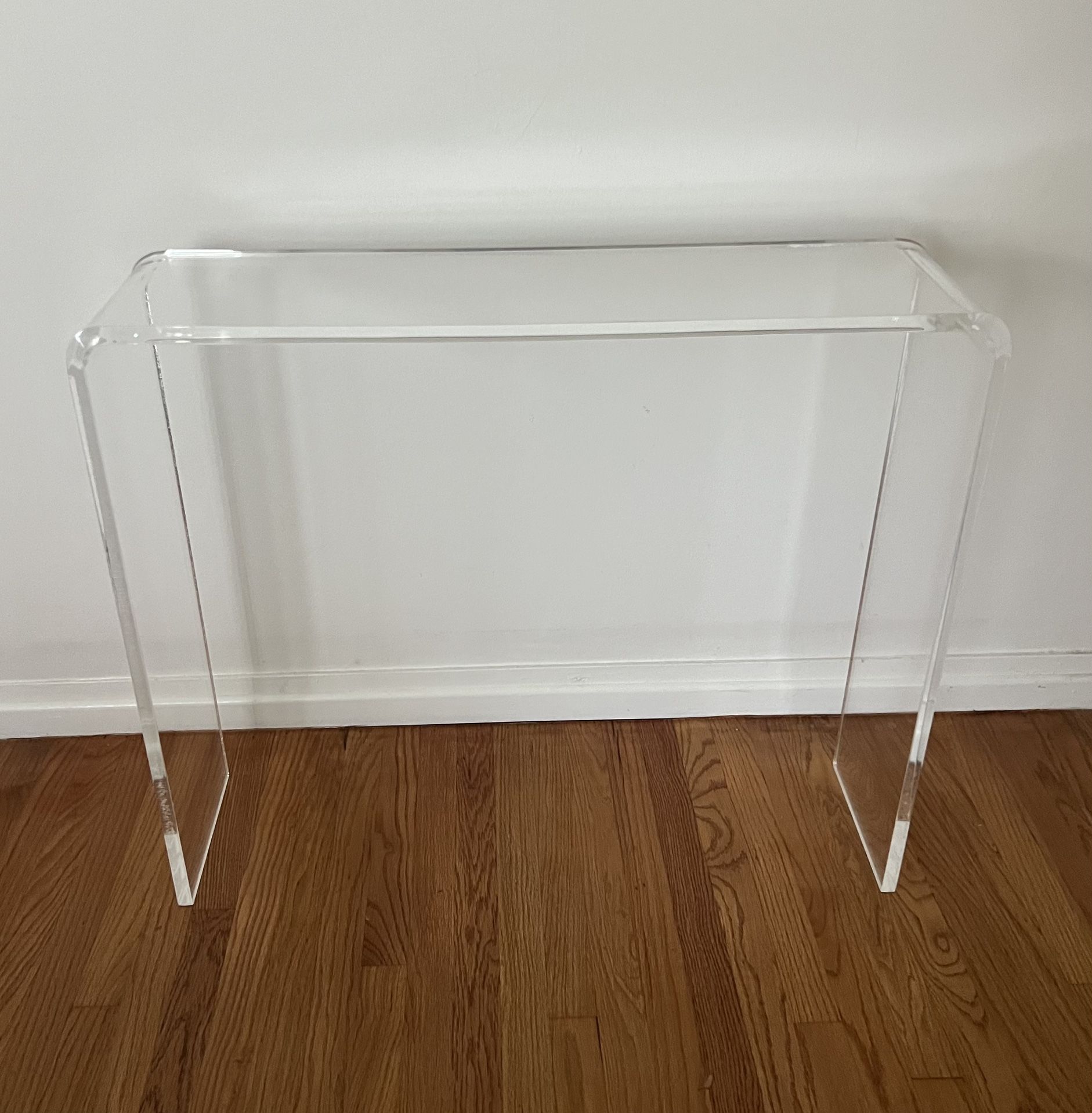 Lucite Acrylic Waterfall Console Desk Table Coffee Dining Vintage Midcentury Modern