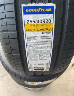 Set of 4 brand new tires  Goodyear Eagle F1 Asymmetric 5 255/40R20 101W XL $1,150 install including
