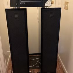 2 standing speakers 1 receiver