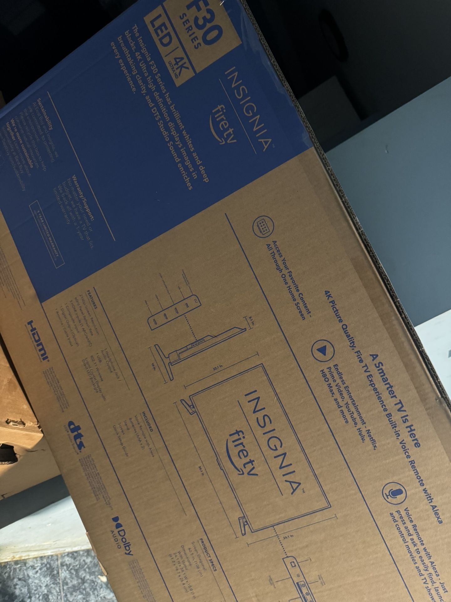 Insignia Brand New 43 Inch Tv 4k Fire Tv