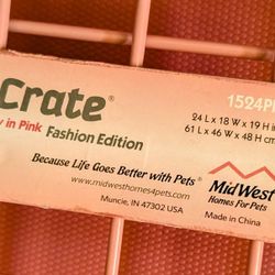 Pink Dog Crate, https://offerup.co/faYXKzQFnY?$deeplink_path=/redirect/  Model 1525PK