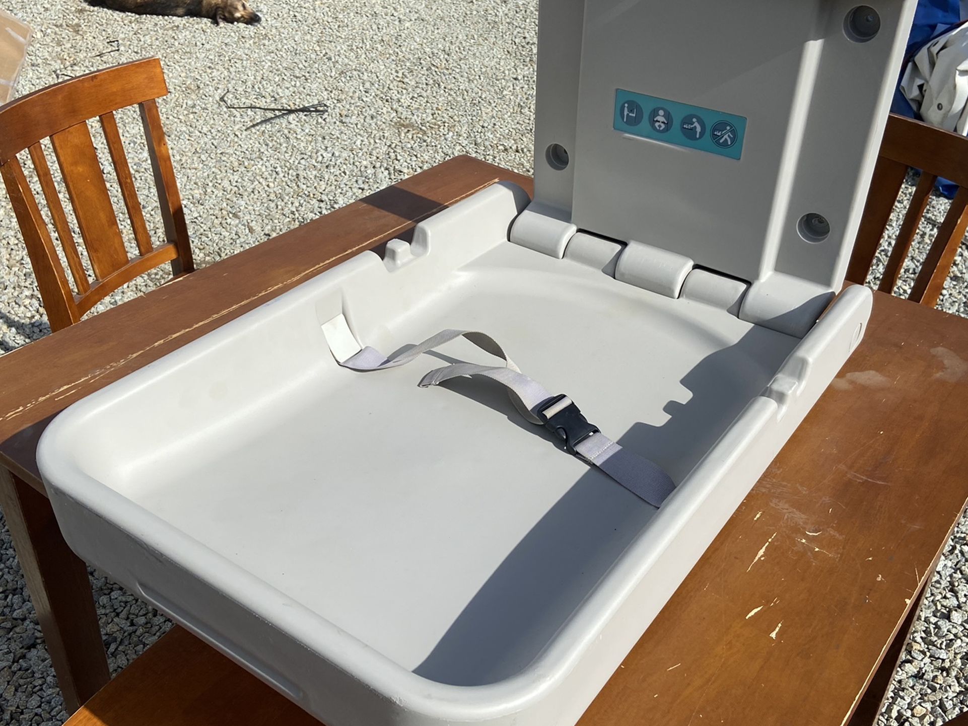 Modundry Baby Changing Diaper Station - Vertical Wall Mounted, Sturdy & Durable- with Safety Straps for Commercial Restrooms