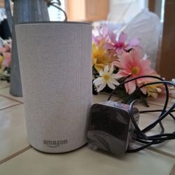 AMAZON ECHO 2ND GEN SMART SPEAKER WITH ALEXA SECOND GENERATION WITH POWER CORD. WORKS JUST FINE!- JUST ASK HER😂...asking ONLY $25.00