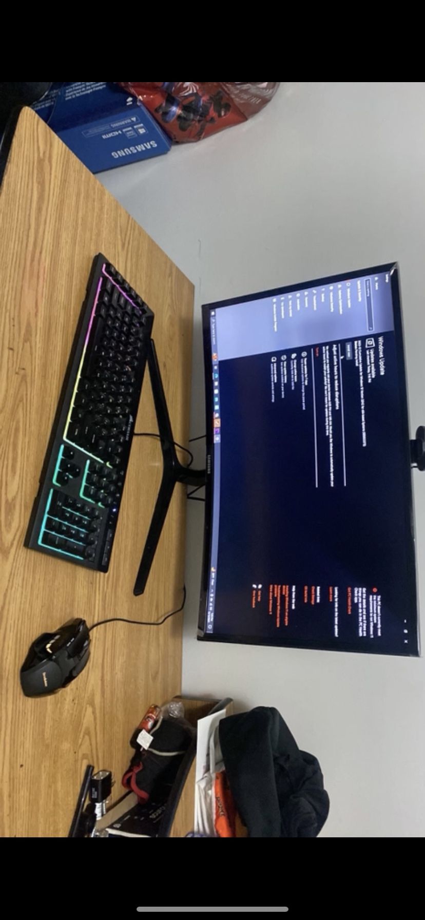 nxzt gaming pc , 27inch samsung monitor brookstone mouse and regular keyboard 