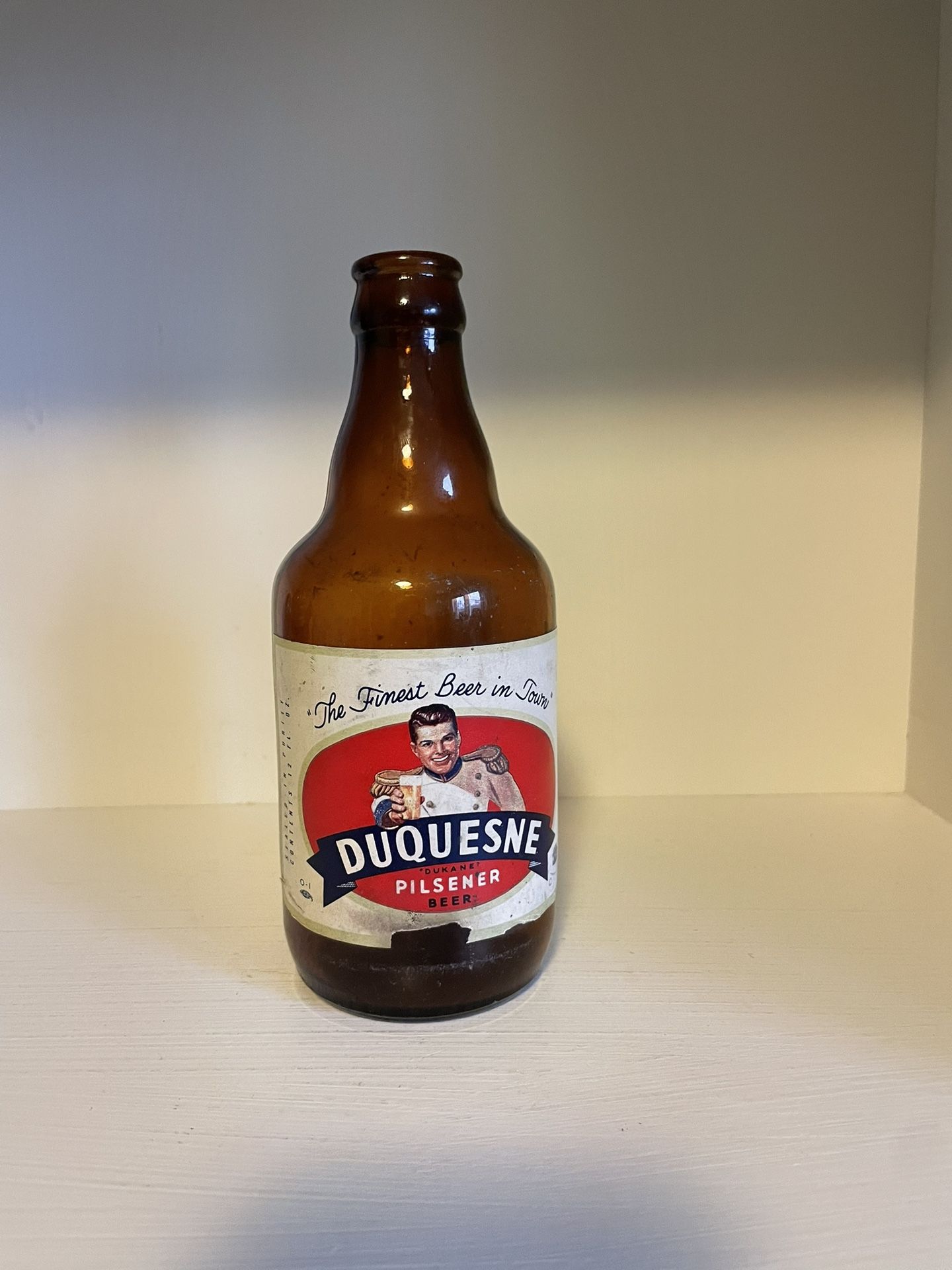 Vintage Duquesne Pilsner (Empty) Beer Bottle