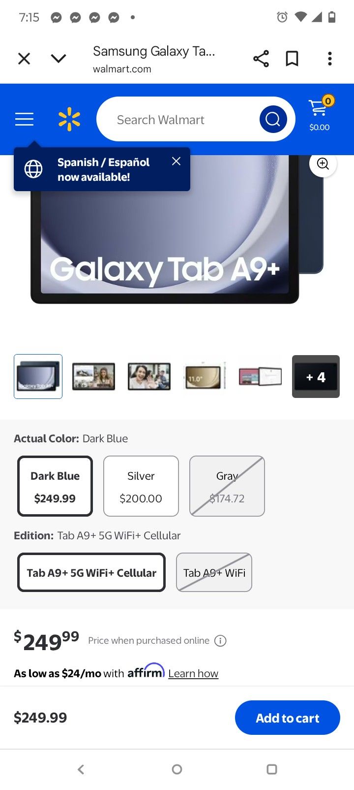 Samsung Galaxy Tab A9+5G/Metro Pcs