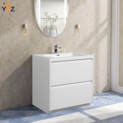 36'' Single Sink Bathroom Vanity with White Countertop in HG.White
