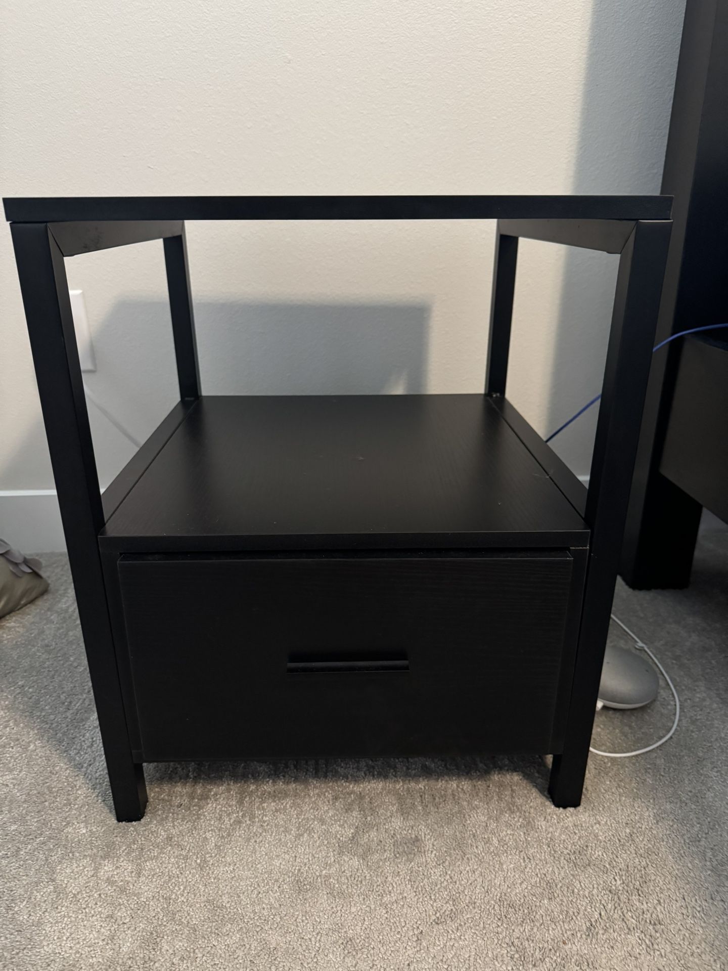 2 Black Nightstands