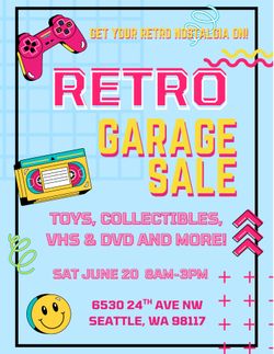 RETRO THROWBACK GARAGE SALE!! TOYS, COLLECTIBLES, VHS & DVD AND MORE!