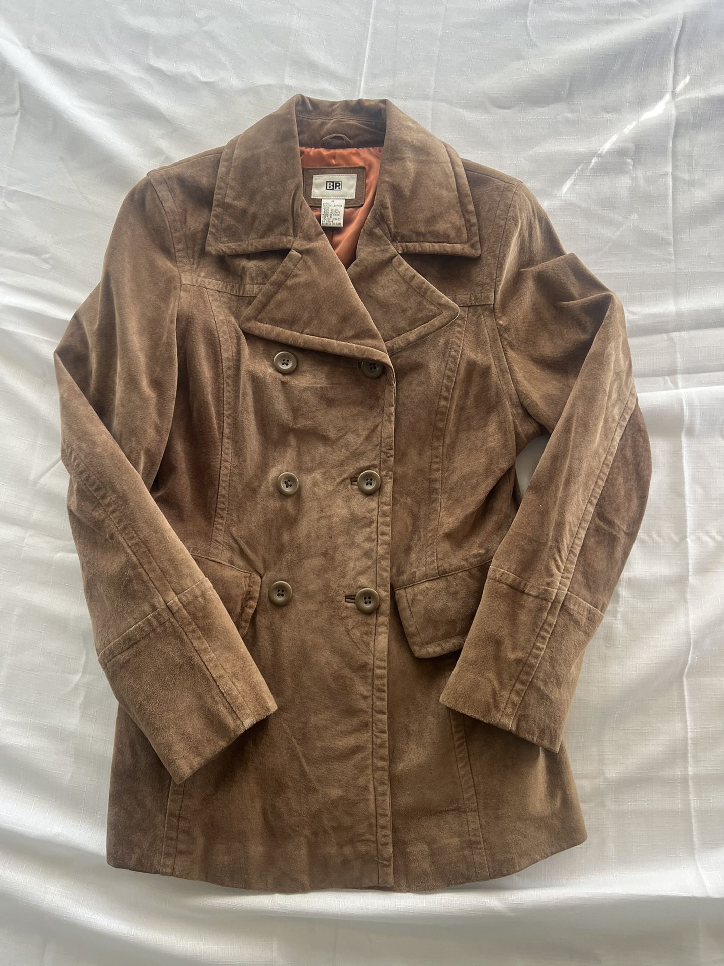 BP Brass Plum Vintage Soft Suede Peacoat Size M