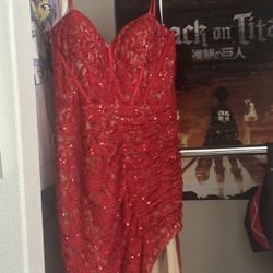 Red Prom dress