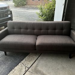 Hadley Tufted Back Sofa, Charcoal IGrey