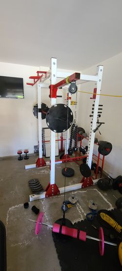 Olympic Squat Rack With Custom Weights
