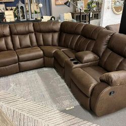 Ashley Trail  Reclining Sectional Sofa Couch 