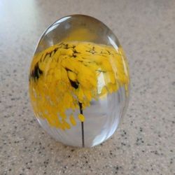 Daum France Crystal Egg - Signed