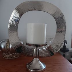 Candle Holder With Candle 