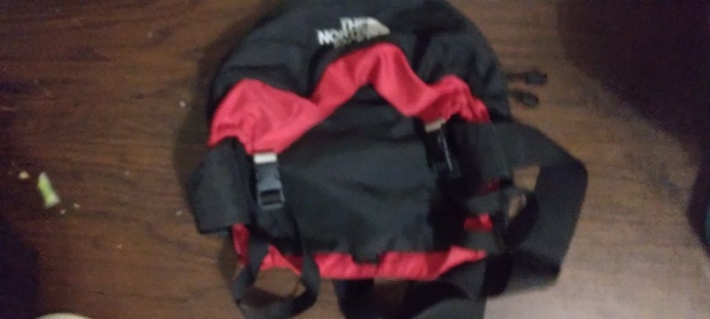 Black Red Northface Backpack Fanny Pack
