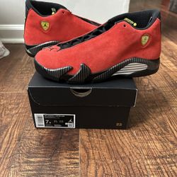 Jordan 14 Ferrari - Size 7Y