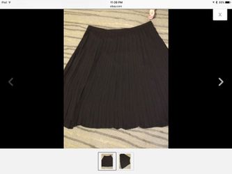 Christopher & banks 24w pleated black skirt new