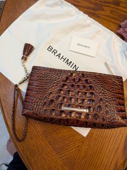 Brahmin Clutch Croc Embossed New