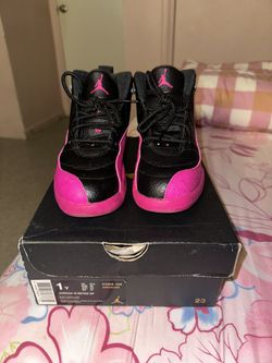 Jordan | 12 Retro GP | Black/Deadly Pink Nori/ Rose Mortal | 1 Y Girls