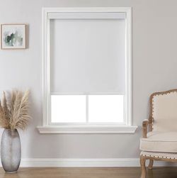 Joydeco 100% Blackout Roller Shades (Pro) (22" W x 75" H, White)