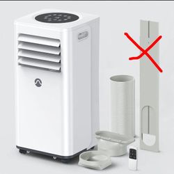 NEW-MISSING WINDOW SLIDER -10000 BTU Air Conditioner Portable for Room up to 450 Sq. Ft. 3-in-1 Portable AC Unit with Digital Display, Remote Control 