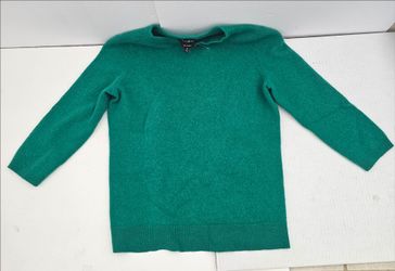 Talbots 100% Cashmere Sweater - Size Medium (Vibrant Green)