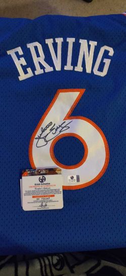 Dr. J. Sixers Autographed Jersey