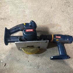Ryobi Skill Saw And Drill