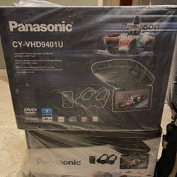 Panasonic 9” Diagonal Flip Down Monitor Console with DVD Player