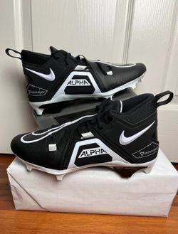 New Nike Alpha Menace Pro 3 Mens Size 13 Black White Football Cleats CT6649-001