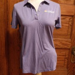 Adidas Golf CBS Sport Women’s Polo  Lilac Polo Button Shirt Size S