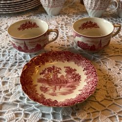 J and G Meakin - Two ironstone teacups and one saucer