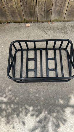 Black Steel Roof Rack Cargo Basket