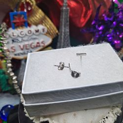925 Sterling Silver Bar Stud Earrings 