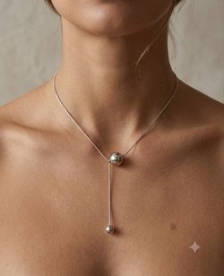 Real Sterling Silver Spheres Necklace