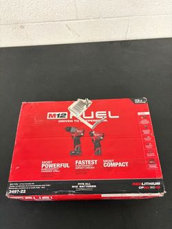 Milwaukee M12 FUEL 12-Volt Lithium-lon Brushless Cordless Hammer Drill and Impact Driver